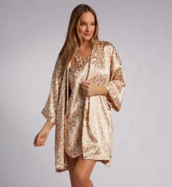 Shadowline Charming Satin Wrap Robe 4510