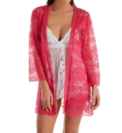 Shirley Of Hollywood Stretch Lace Long Sleeve Trimmed Robe With Thong 31106 -Pour Moi Bikinis Shop shirley of hollywood shir01 31106 cs2