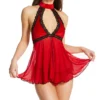 Shirley Of Hollywood High Neck Open Front Babydoll 31524 -Pour Moi Bikinis Shop shirley of hollywood shir01 31524 gs