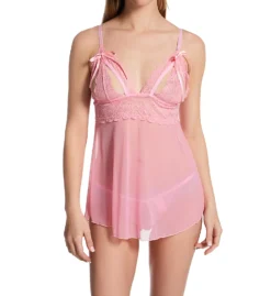 Shirley Of Hollywood Lace Split Cup Babydoll Set 96843