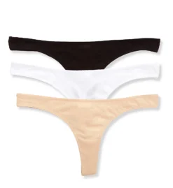 Skin Organic Pima Cotton Thong - 3 Pack OJT3R -Pour Moi Bikinis Shop skin skn01 ojt3r cs2