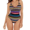 Skinny Dippers Blinky Lucky Charm Belted One Piece Swimsuit 6533335