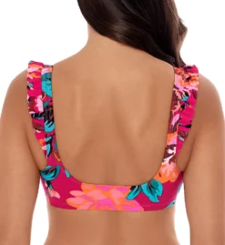 Skinny Dippers Hot House Daisy Mae Ruffle Sleeve Swim Top 6533346 -Pour Moi Bikinis Shop skinny dippers skdp01 6533346 bs