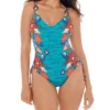 Skinny Dippers Bamboo Shape Shifter V-Neck One Piece Swimsuit 6533391