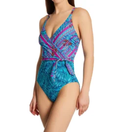 Skinny Dippers Mojito Kiss Kiss Surplice One Piece Swimsuit 6540317 -Pour Moi Bikinis Shop skinny dippers skdp01 6540317 fs