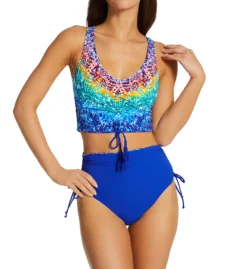 Skinny Dippers Alice Shirr Thing Adjustable Crop Swim Top 6540336 -Pour Moi Bikinis Shop skinny dippers skdp01 6540336 cs4