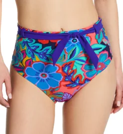 Skinny Dippers Tapestry Cherry Dip Belted Sash Swim Bottom 6540341 -Pour Moi Bikinis Shop skinny dippers skdp01 6540341 fs