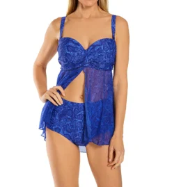 Smart And Sexy Full Busted Ruffle Twist Bandeau Tankini Swim Top SA623 -Pour Moi Bikinis Shop smart and sexy ssxy01 sa623 cs2