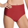 Sunsets Tuscan Red Hannah High Waist Swim Bottom 33BTR -Pour Moi Bikinis Shop sunsets suns01 33btr gs