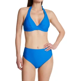Sunsets Electric Blue Muse Halter Swim Top 51EB -Pour Moi Bikinis Shop sunsets suns01 51eb cs1