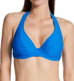Sunsets Electric Blue Muse Halter Swim Top 51EB -Pour Moi Bikinis Shop sunsets suns01 51eb fs
