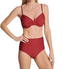 Sunsets Tuscan Red Crossroads Underwire Swim Top 52TR -Pour Moi Bikinis Shop sunsets suns01 52tr cs2