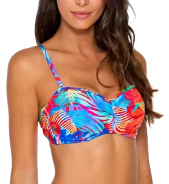 Sunsets Copacabana Iconic Twist Bandeau Swim Top 55CP -Pour Moi Bikinis Shop sunsets suns01 55cp fs