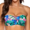 Sunsets Island Safari Iconic Twist Bandeau Swim Top 55IS -Pour Moi Bikinis Shop sunsets suns01 55is gs