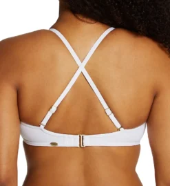 Sunsets White Iconic Twist Bandeau Swim Top 55W -Pour Moi Bikinis Shop sunsets suns01 55w cs1
