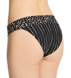 Swim Systems Black Sand Bliss Banded Reversible Swim Bottom B308BS -Pour Moi Bikinis Shop swim systems swim01 b308bs bs