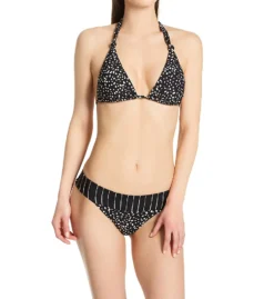 Swim Systems Black Sand Bliss Banded Reversible Swim Bottom B308BS -Pour Moi Bikinis Shop swim systems swim01 b308bs cs2