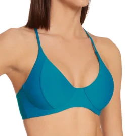 Swim Systems Pacific Blue Maya Underwire Swim Top T516PB -Pour Moi Bikinis Shop swim systems swim01 t516pb fs