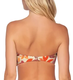 Swim Systems Pressed Petals Bridget Bandeau Swim Top T525PP -Pour Moi Bikinis Shop swim systems swim01 t525pp bs