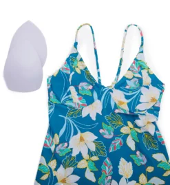 Swim Systems Beach Botanicals Nora Tankini Swim Top T570BB -Pour Moi Bikinis Shop swim systems swim01 t570bb cs6