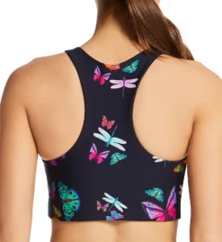 Terez Duo Knit Neon Butterflies Medium Impact Sports Bra 2651 -Pour Moi Bikinis Shop terez trz001 2651 bs