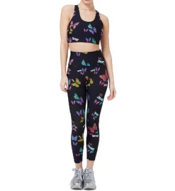 Terez Duo Knit Neon Butterflies Medium Impact Sports Bra 2651 -Pour Moi Bikinis Shop terez trz001 2651 cs2