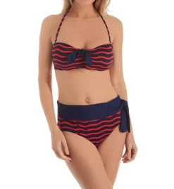 Tommy Bahama Sea Well Tie Front Bandeau Swim Top TSW10603T -Pour Moi Bikinis Shop tommy bahama tb01 tsw10603t cs1