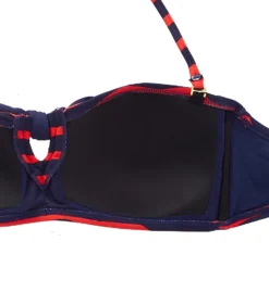 Tommy Bahama Sea Well Tie Front Bandeau Swim Top TSW10603T -Pour Moi Bikinis Shop tommy bahama tb01 tsw10603t cs2