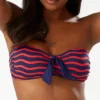 Tommy Bahama Sea Well Tie Front Bandeau Swim Top TSW10603T -Pour Moi Bikinis Shop tommy bahama tb01 tsw10603t gs