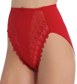Valmont Embroidered Lace And Satin Hi-Cut Brief Panties 2320