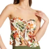 Vince Camuto Seychelles Floral Tie Front Bandini Swim Top V01724 -Pour Moi Bikinis Shop vince camuto vc01 v01724 gs