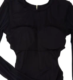 Vince Camuto Ripple Effect Rib Long Sleeve One Piece Swimsuit V69669 -Pour Moi Bikinis Shop vince camuto vc01 v69669 cs5