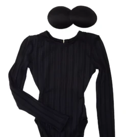 Vince Camuto Ripple Effect Rib Long Sleeve One Piece Swimsuit V69669 -Pour Moi Bikinis Shop vince camuto vc01 v69669 cs6