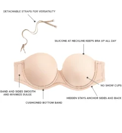 Wacoal Red Carpet Strapless Full-Busted Underwire Bra 854119 -Pour Moi Bikinis Shop wacoal wac001 854119 cs3