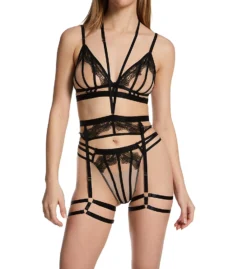 Wolf & Whistle After Dark Mesh Harness Suspender LESB002 -Pour Moi Bikinis Shop wolf whistle ww01 lesb002 cs1